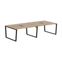 Стол 4-х местный EVWST 3113 Дуб Денвер светлый/Черный 3126х1346х750 EDIS