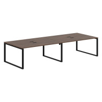 Стол 4-х местный EQWST 3513 Дуб Денвер тёмный/Черный 3526х1346х750 EDIS