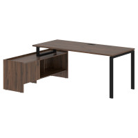 Стол с тумбой EUCT 19814 Дуб Денвер тёмный/Черный 1960х1400х750 EDIS