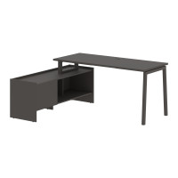 Стол с тумбой ELCT 17614 Мокко/Мокко 1760х1400х750 EDIS