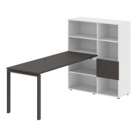 Стол-стеллаж EURST 1117 Мокко/Мокко/Белый 2190х1120х1355 EDIS