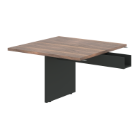 Стол приставной VRFCT 1212.1 Американский орех/Яшма черный 1200х1200х750 VELION VENEER