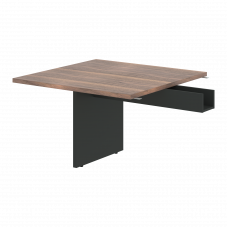Стол приставной VRFCT 1212.1 Американский орех/Яшма черный 1200х1200х750 VELION VENEER