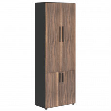 Шкаф высокий широкий VRHCS 80.3 Американский орех/Яшма черный 800х430х2253 VELION VENEER