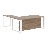 Стол руководителя ECT 1819H Кария Пальмира/Белый 1800х1900х750 ENIO