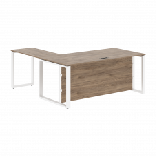 Стол руководителя ECT 1819H Кария Пальмира/Белый 1800х1900х750 ENIO