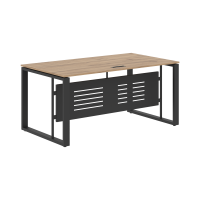 Стол руководителя EST 169M Дуб Денвер светлый/Антрацит 1600х900х750 ENIO