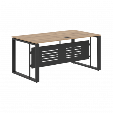 Стол руководителя EST 169M Дуб Денвер светлый/Антрацит 1600х900х750 ENIO