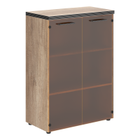 Шкаф со стеклянными дверьми и топом TMC 85.2 Дуб Каньон 856х450х1203 TORR