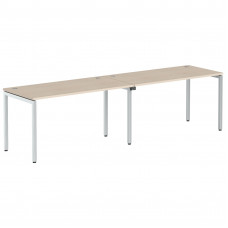 Стол 2-х местный XWST 2870 Бук Тиара/Алюминий 2806х700х750 XTEN-S