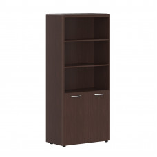 Шкаф с глухими малыми дверьми и обвязкой DHC 85.5 Венге Магия 892х450х1950 DIONI