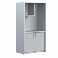 Шкаф для посуды SCB 120.3 Серый/Металлик 1030х600х2000