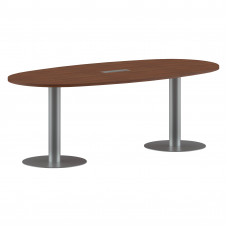 Конференц стол ПРГ-3 Орех Французский/Алюминий 2200х1100х750