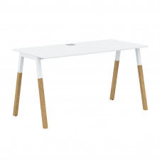 Стол FST 1567 Белый премиум/Белый-Бук 1580х670х733 FORTA