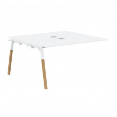 Стол приставной FIWST 1313 Белый Премиум/Белый-Бук 1380х1370х733 FORTA
