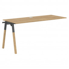 Стол приставной FIST 1567 Дуб Гамильтон/Антрацит-Бук 1580х670х733 FORTA