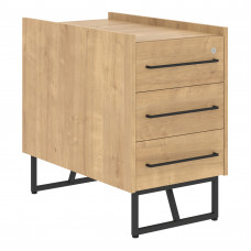 Тумба приставная LLC-3D Дуб Бофорд/Черный 461х800х750 LOFTIS