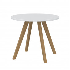 Стол журнальный FCT 570 Белый премиум/Бук 570х570х475 FORTA