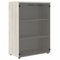 Шкаф со стеклянными дверьми и топом XMC 85.2 Сосна Эдмонт 856х432х1190