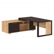 Стол руководителя с тумбой ACT 2118(L) Венге Магия/Дуб Бофорд 2100х1800х750 ALTO