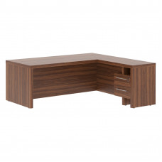 Стол руководителя с тумбой приставной ZCT 2019H.A(R) Орех Даллас 2000х1900х750 ZENN