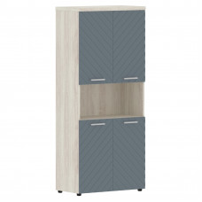 Шкаф с комплектами малых дверей и топом TLHC 85.4 Серо-голубой/Сосна Эдмонт Z 856х450х1968 TORR LUX