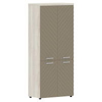 Шкаф со средними и малыми дверьми TLHC 85.3 Капучино/Сосна Эдмонт Z 856х450х1968 TORR LUX