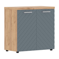 Шкаф с глухими малыми дверьми и топом TLLC 85.1 Серо-голубой/Дуб Бофорд Z 854х452х833 TORR LUX