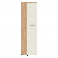 Шкаф колонка с глухой дверью и топом TLHC 42.1(L) Латте/Дуб Бофорд Z 430х452х1968 TORR LUX