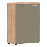 Шкаф с глухими средними дверьми и топом TLMC 85.1 Капучино/Дуб Бофорд Z 854х452х1203 TORR LUX