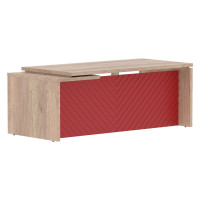 Стол руководителя TLCT 209(R) Дуб Каньон Z/Красный 2000х900х750 TORR LUX