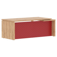 Стол руководителя TLCT 209(L) Дуб Бофорд Z/Красный 2000х900х750 TORR LUX