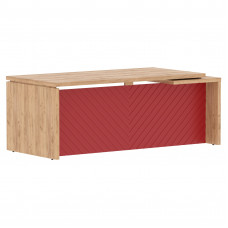Стол руководителя TLCT 209(L) Дуб Бофорд Z/Красный 2000х900х750 TORR LUX