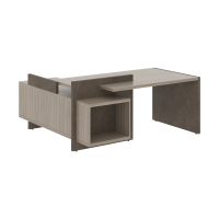 Стол СФ-531222 Дрифтвуд /Бетон чикаго темно-серый 1800х1798х840 WOOD&STONE