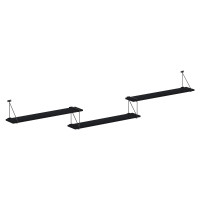 Полка с полкодержателями SH3-ROD/BAR Дуб Юкон Модерн 2380х166х392 COFFEE