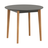 Стол круглый LYKKE TR-90 Антрацит/Бук 900х900х750 LYKKE