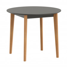 Стол круглый LYKKE TR-90 Антрацит/Бук 900х900х750 LYKKE