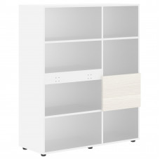 Стеллаж EHC 1145 Ясень Траун/Белый 1120х430х1355 EDIS