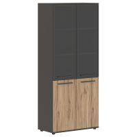 Шкаф высокий широкий EHCS 85.7 Дуб Денвер светлый/Мокко/Мокко 852х430х1967 EDIS