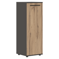 Шкаф средний узкий EMCS 42.1 Дуб Денвер светлый/Черный/Мокко 426х430х1199 EDIS