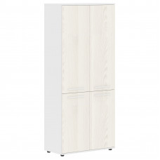 Шкаф высокий широкий EHCS 85.3 Ясень Траун/Белый/Белый 852х430х1967 EDIS