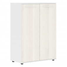 Шкаф средний широкий EMCS 85.1 Ясень Траун/Белый/Белый 852х430х1199 EDIS