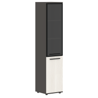 Шкаф высокий узкий EHCS 42.7(L) Ясень Траун/Черный/Мокко 426х430х1967 EDIS