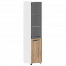 Шкаф высокий узкий EHCS 42.2 Дуб Денвер светлый/Мокко/Белый 426х430х1967 EDIS