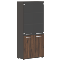 Шкаф высокий широкий EHCS 85.2 Дуб Денвер тёмный/Белый/Мокко 852х430х1967 EDIS