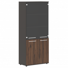 Шкаф высокий широкий EHCS 85.2 Дуб Денвер тёмный/Белый/Мокко 852х430х1967 EDIS