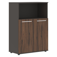 Шкаф средний широкий EMCS 85.3 Дуб Денвер тёмный/Белый/Мокко 852х430х1199 EDIS