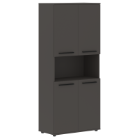 Шкаф высокий широкий EHCS 85.4 Мокко/Черный/Мокко 852х430х1967 EDIS