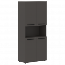 Шкаф высокий широкий EHCS 85.4 Мокко/Черный/Мокко 852х430х1967 EDIS