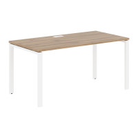 Стол прямой EUST 1580 Дуб Денвер светлый/Белый 1560х800х750 EDIS